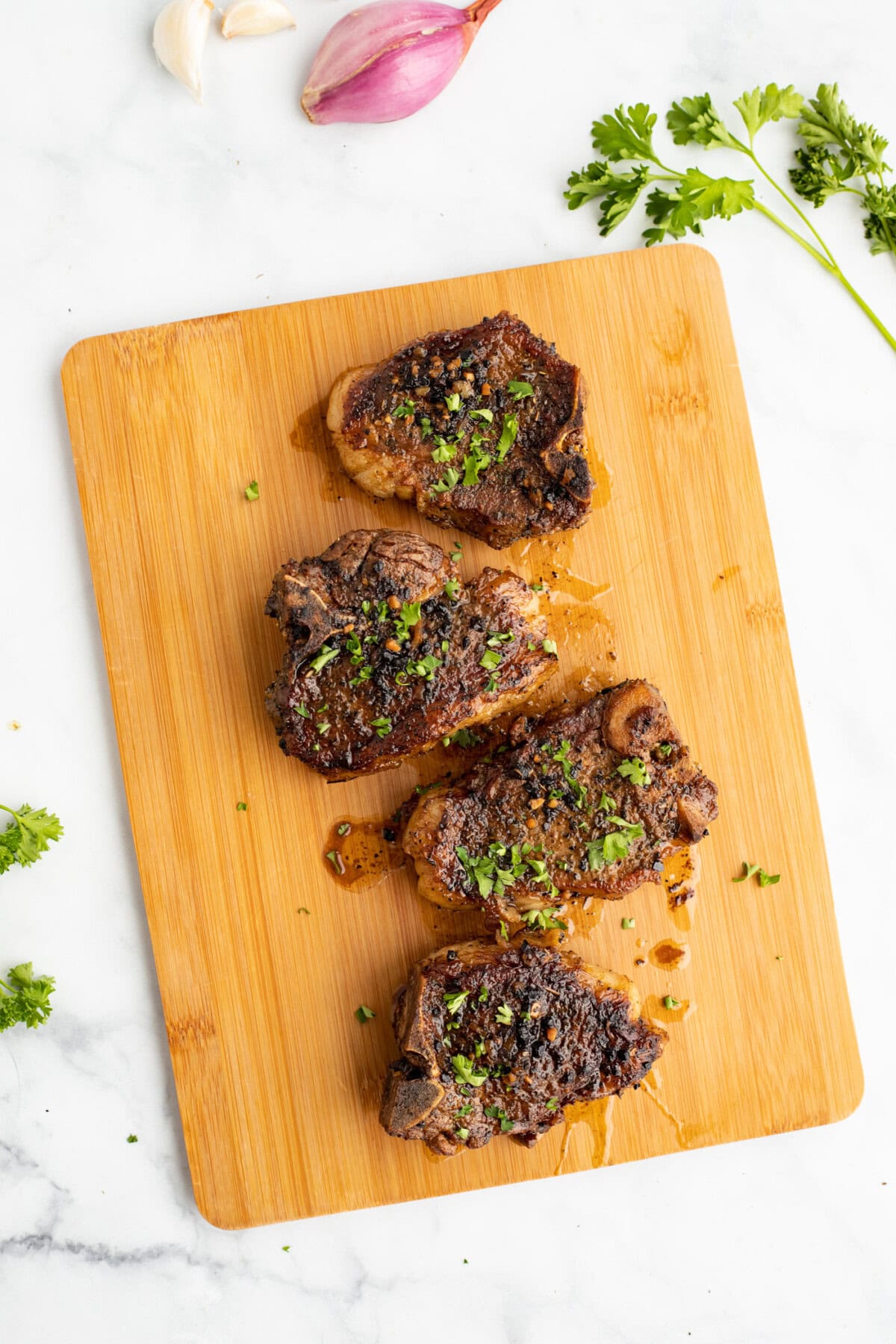 Lamb Chops on a cutting board