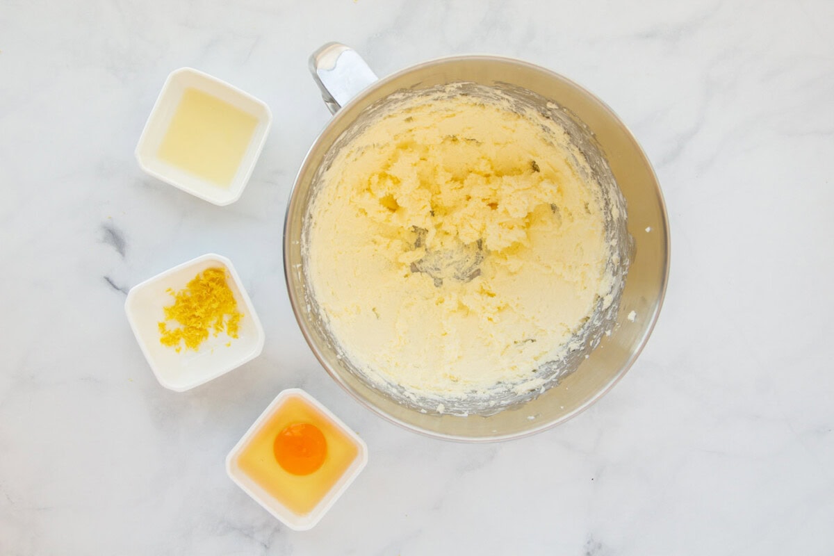 butter and cream cheese in a bowl