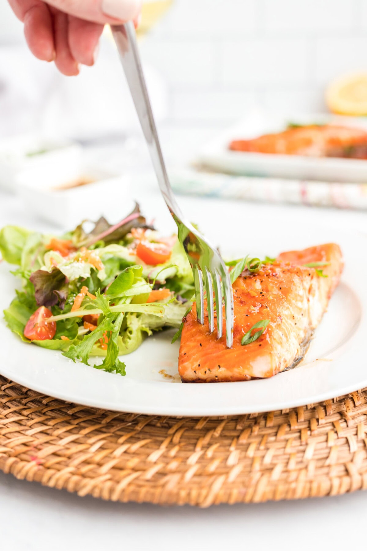 Fork in Maple Soy Salmon