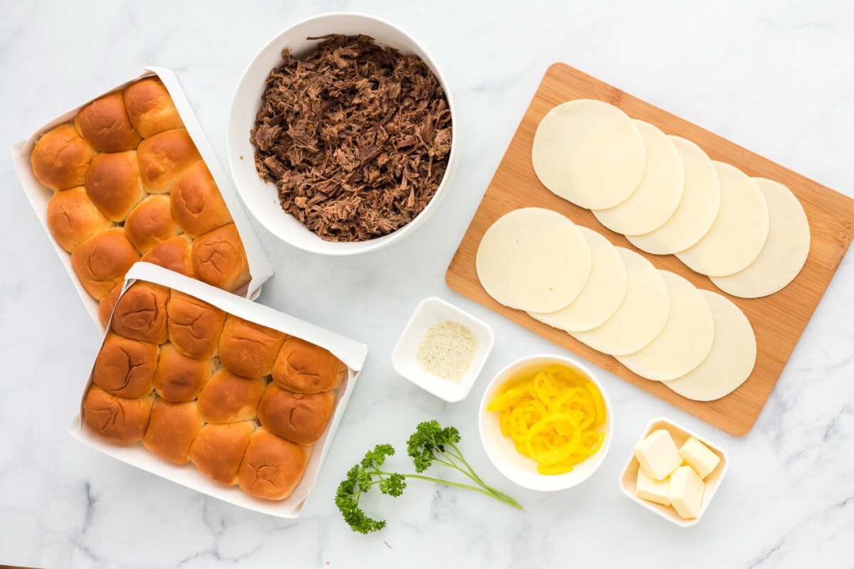 Mississippi Pot Roast Sliders ingredients