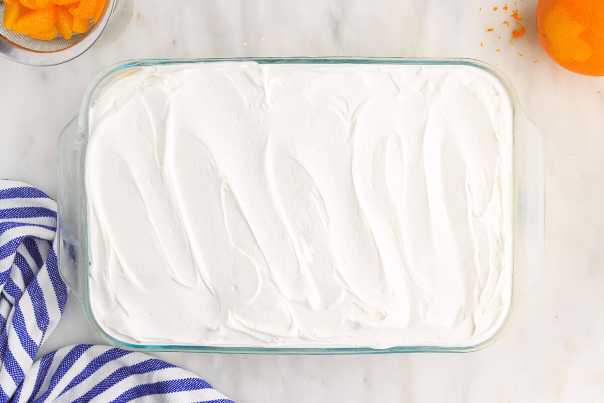 cool whip on top of orange icebox cake