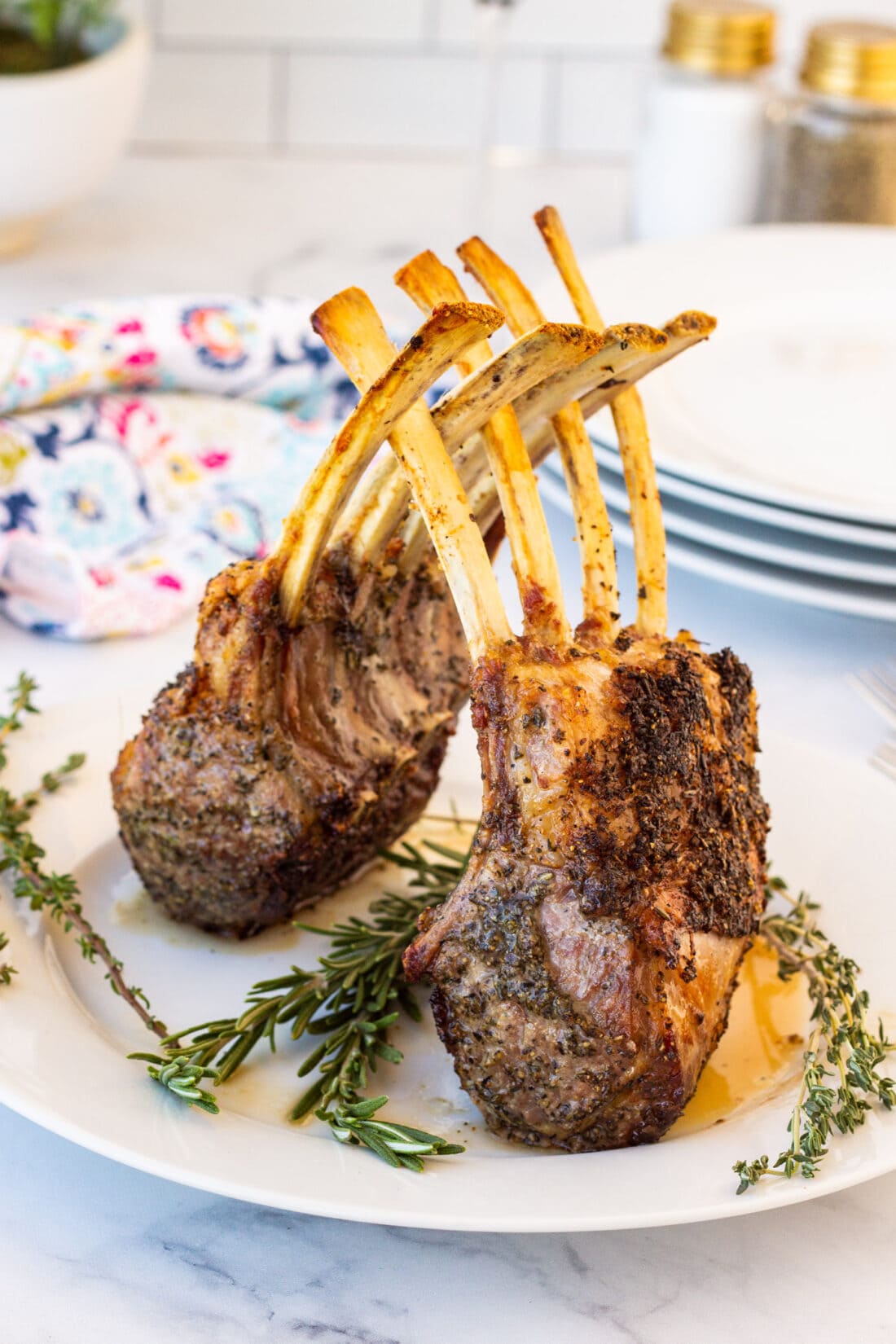 Rack of Lamb on a plate