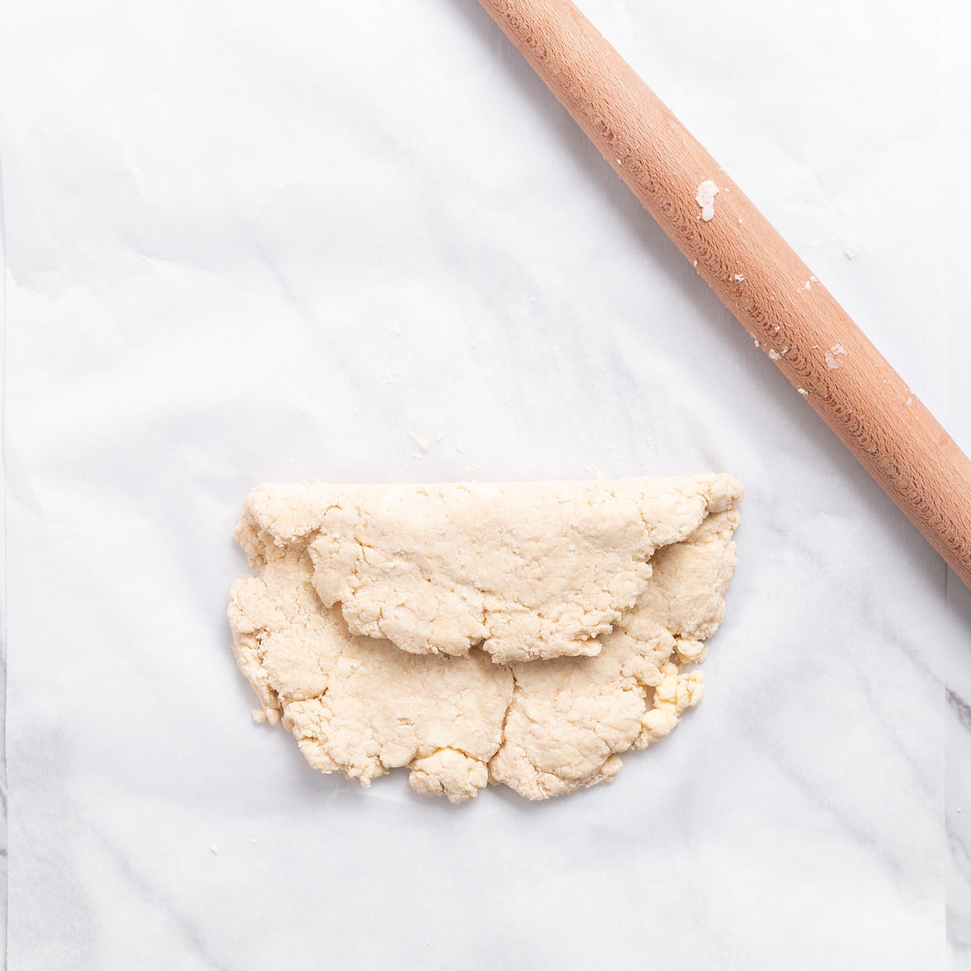 folded biscuit dough