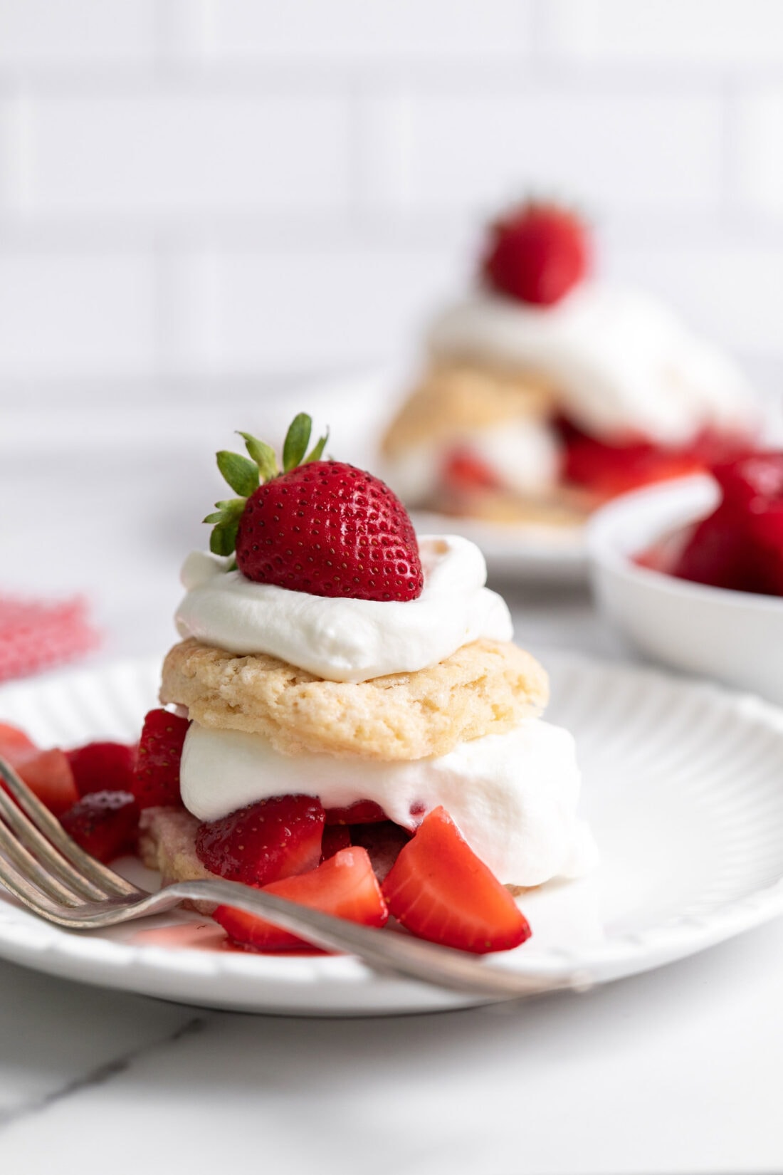 Strawberry Shortcakes on a plate