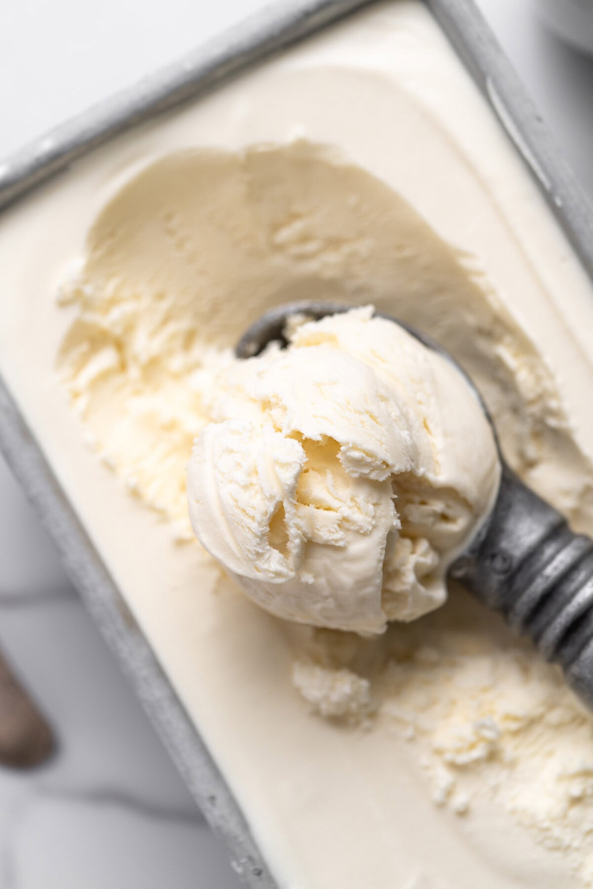 No Churn Ice Cream in a pan
