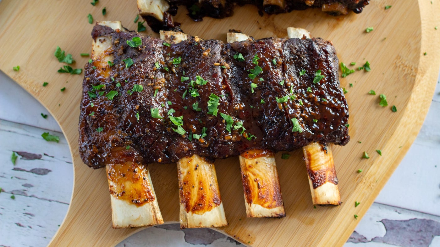 The key to beef ribs in the oven is allowing them to slow bake at 275F making them ultra-tender and 