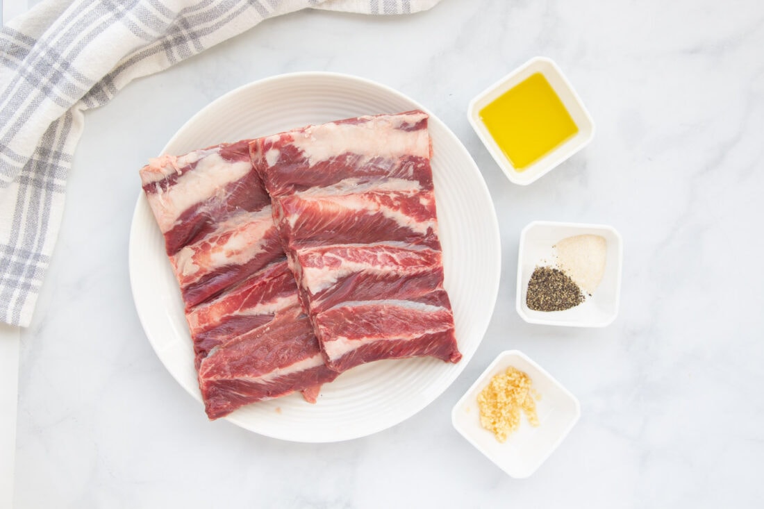 ingredients for making Beef Ribs in Oven