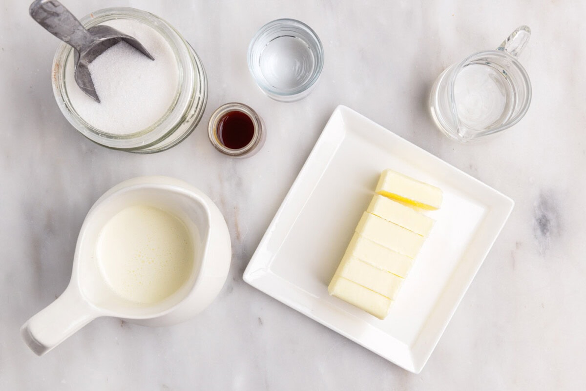Caramel Sauce ingredients