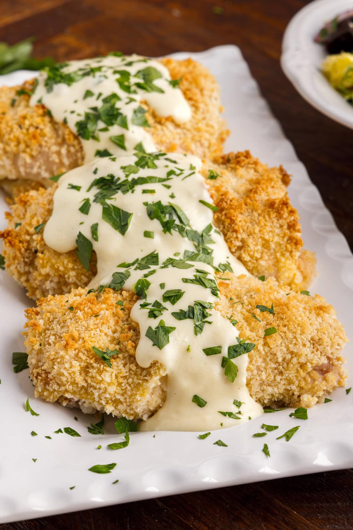Chicken Cordon Bleu on a platter