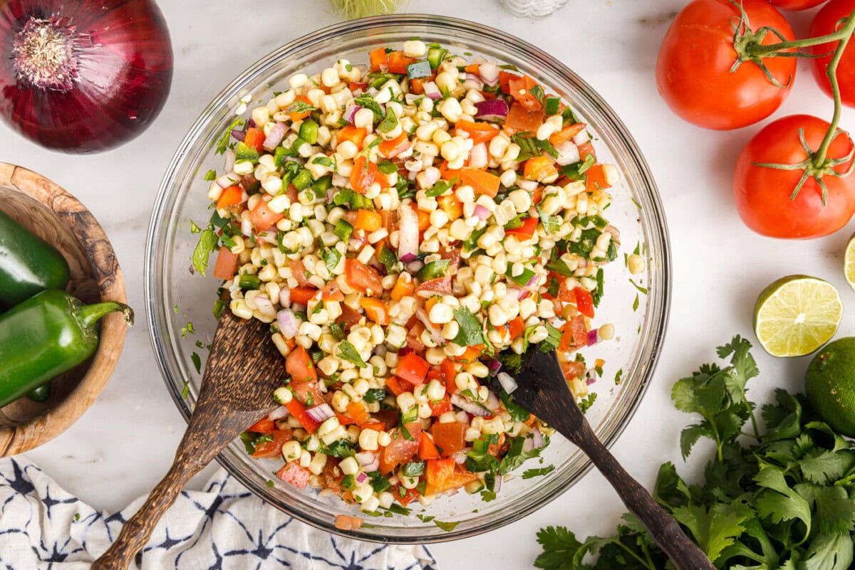 corn salsa in a bowl