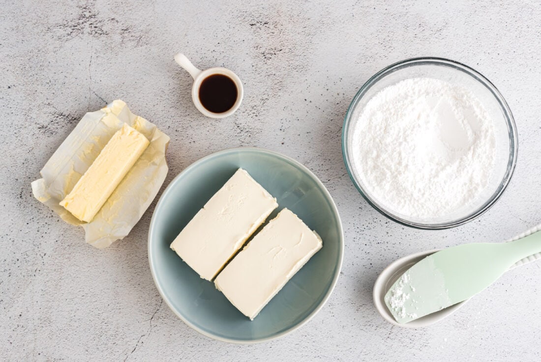 Cream Cheese Frosting ingredients