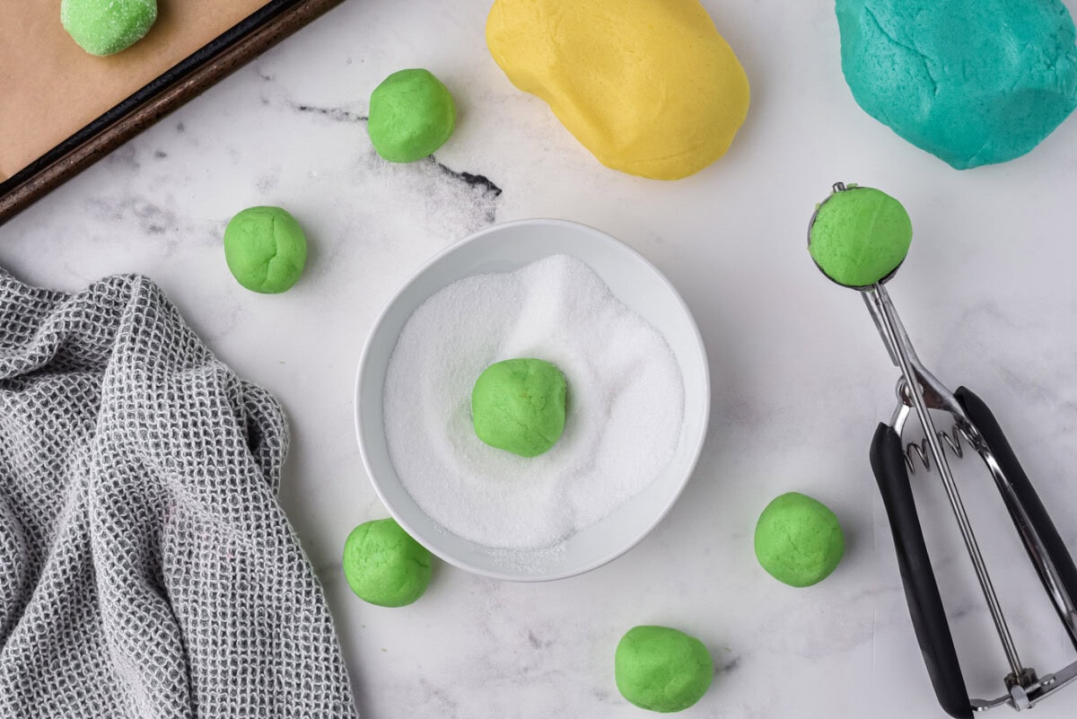 jello cookies rolled in sugar