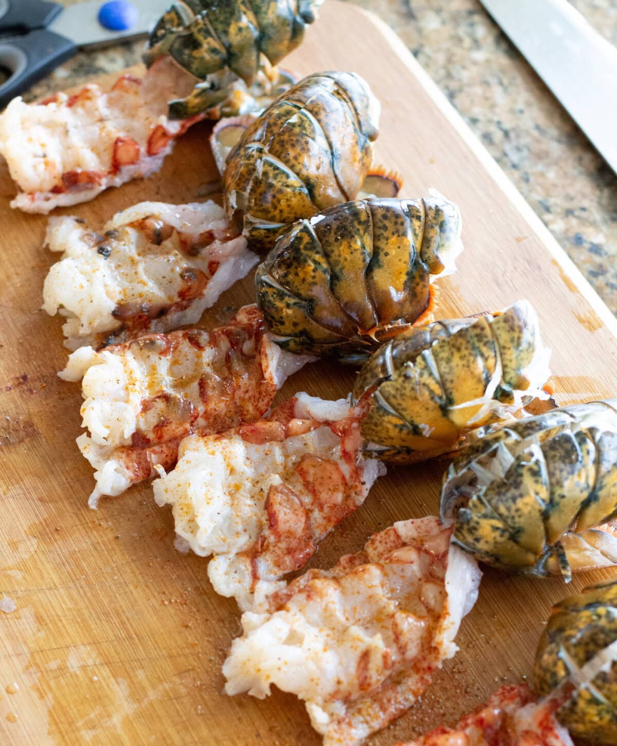 steamed lobster tails