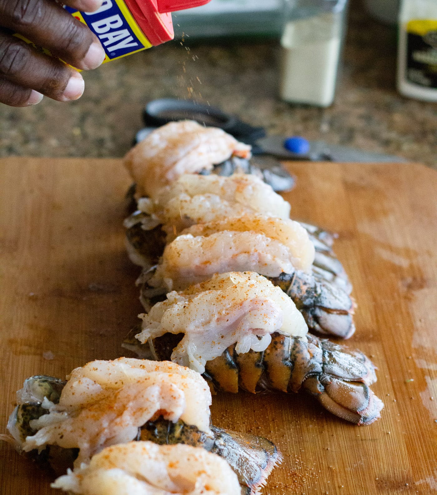 seasoning lobster tails with old bay