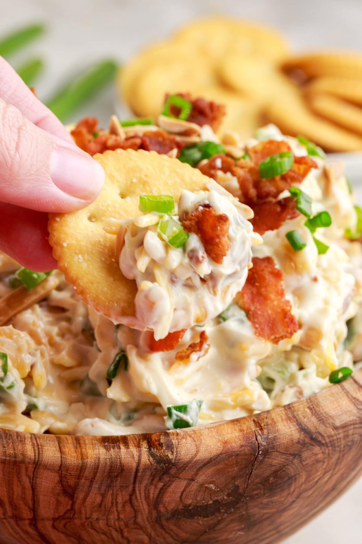 cracker dipped in Million Dollar Dip