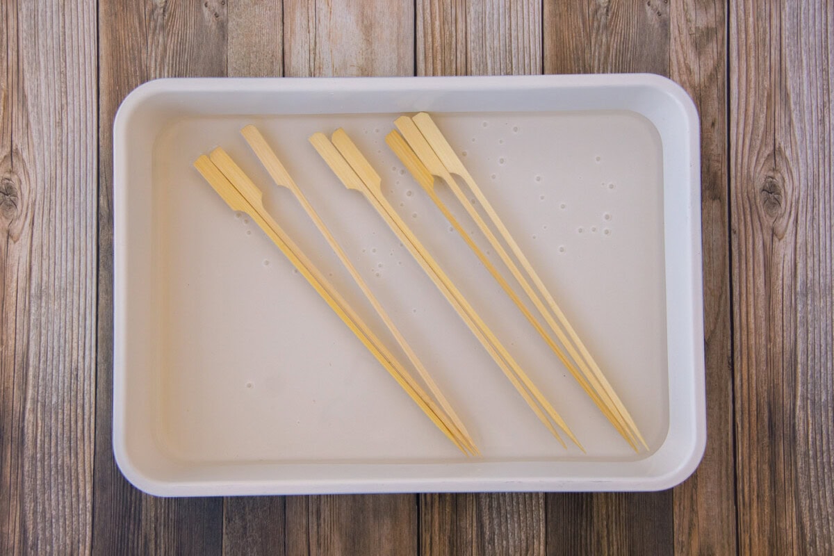 soaking wooden skewers