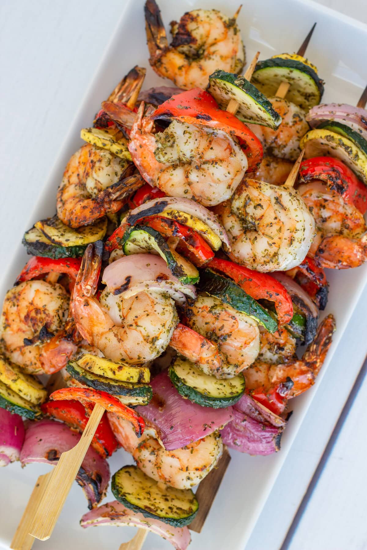 platter of Shrimp Kabobs