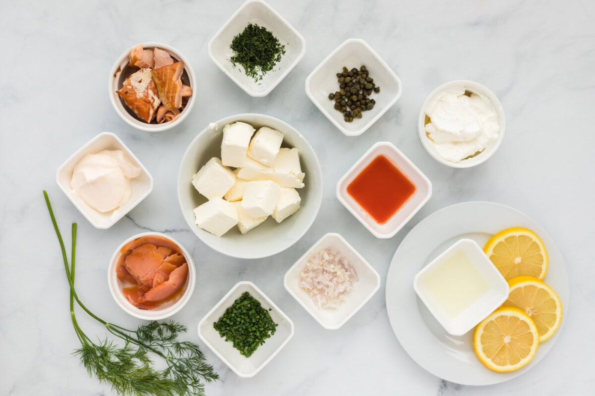 ingredients for Smoked Salmon Dip