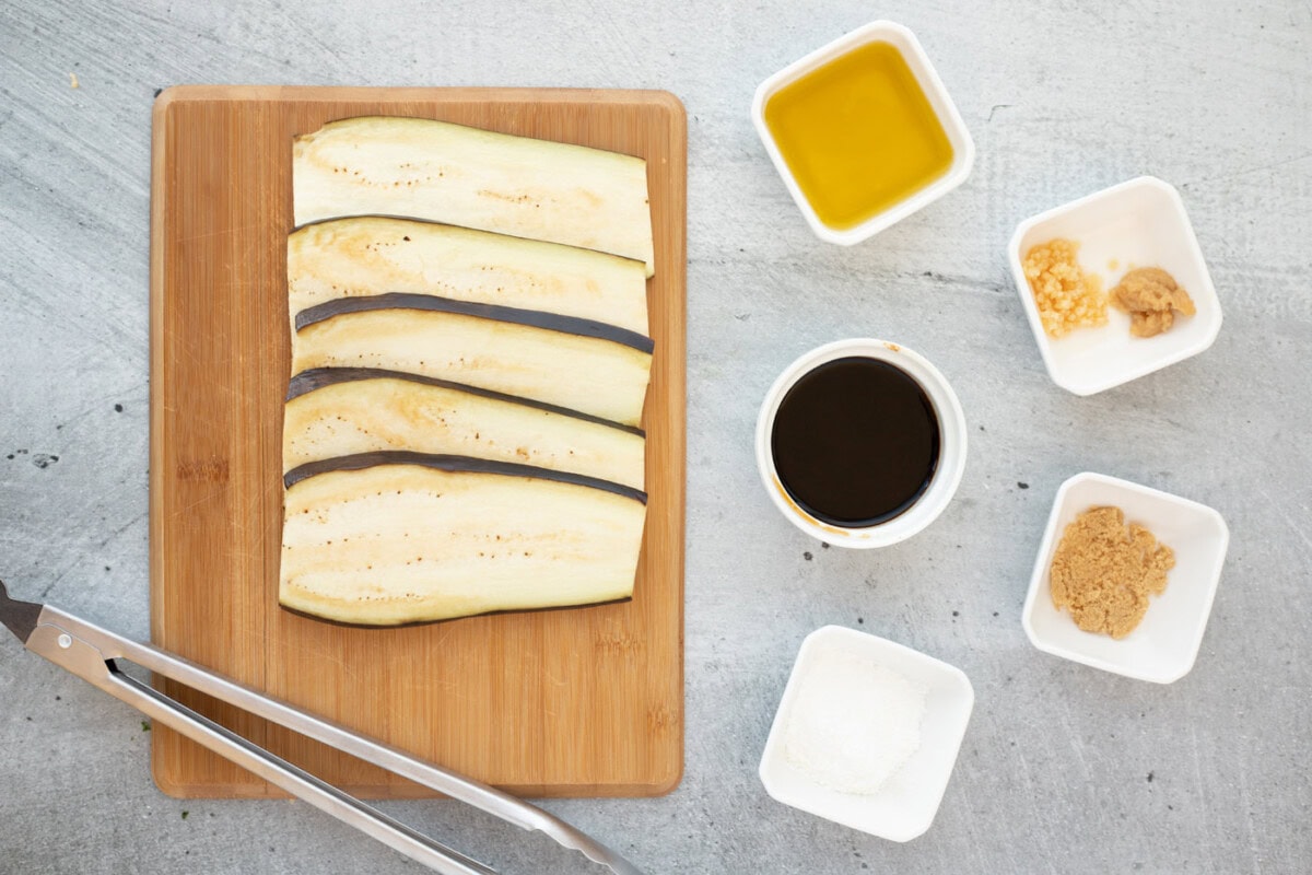 ingredients for Soy Glazed Eggplant