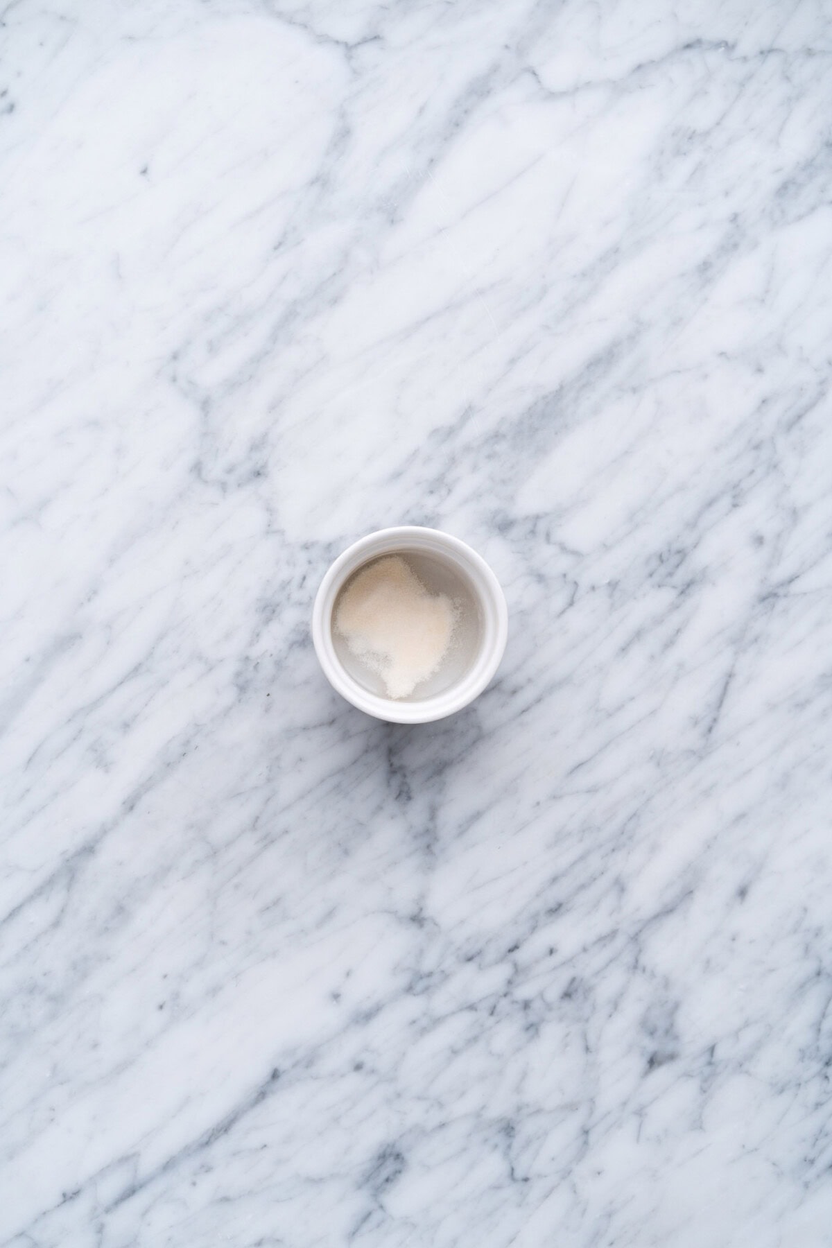 gelatin and cold water in a small bowl