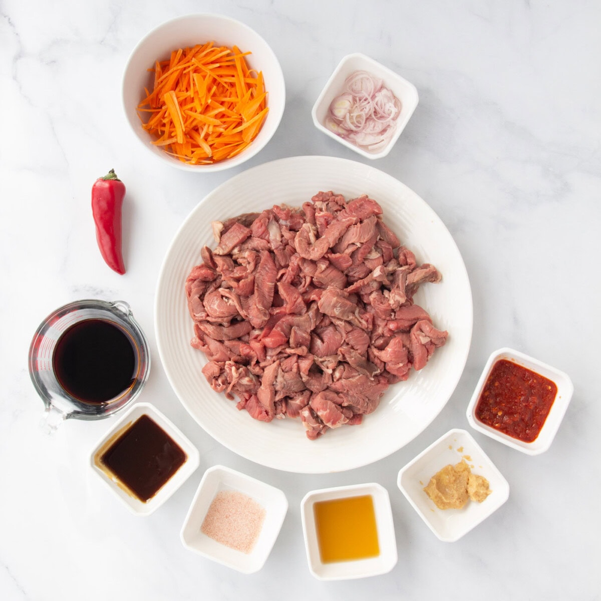Szechuan Beef ingredients