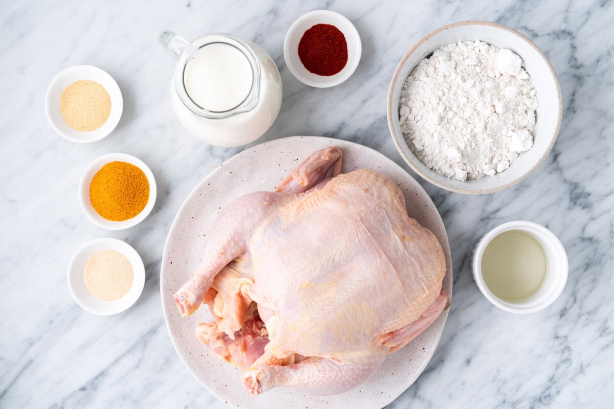 ingredients for Air Fryer Fried Chicken