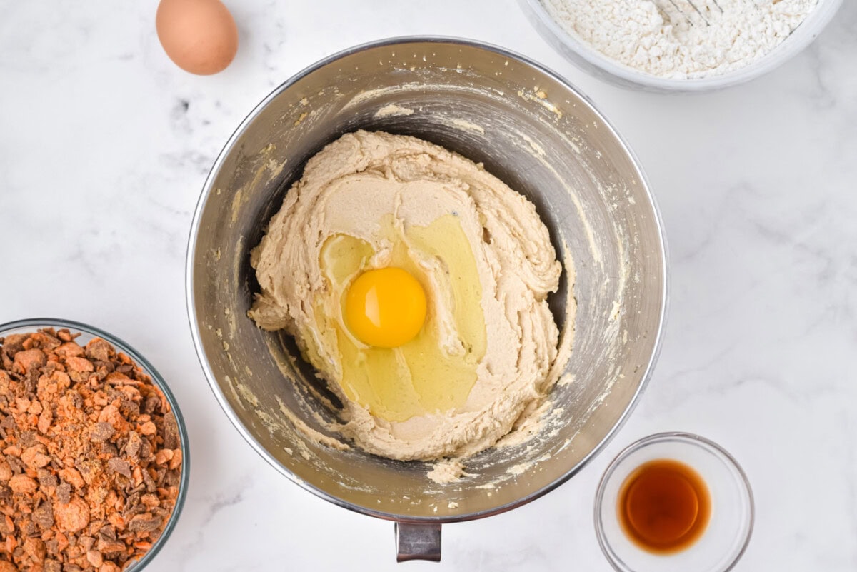 egg in cookie dough