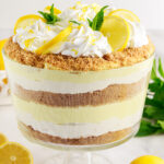 Lemon Lush Trifle with mint garnish