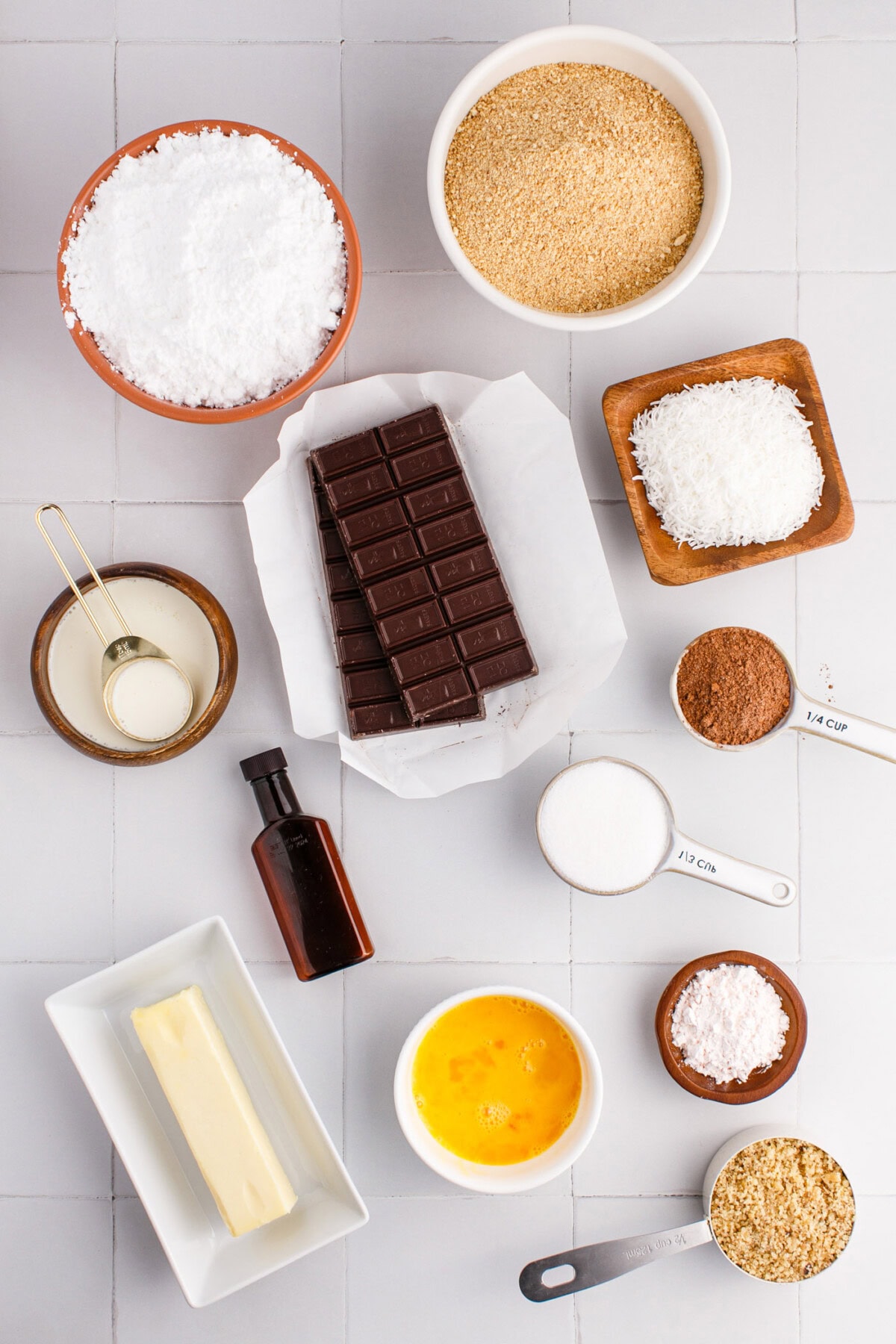 Nanaimo Bars ingredients