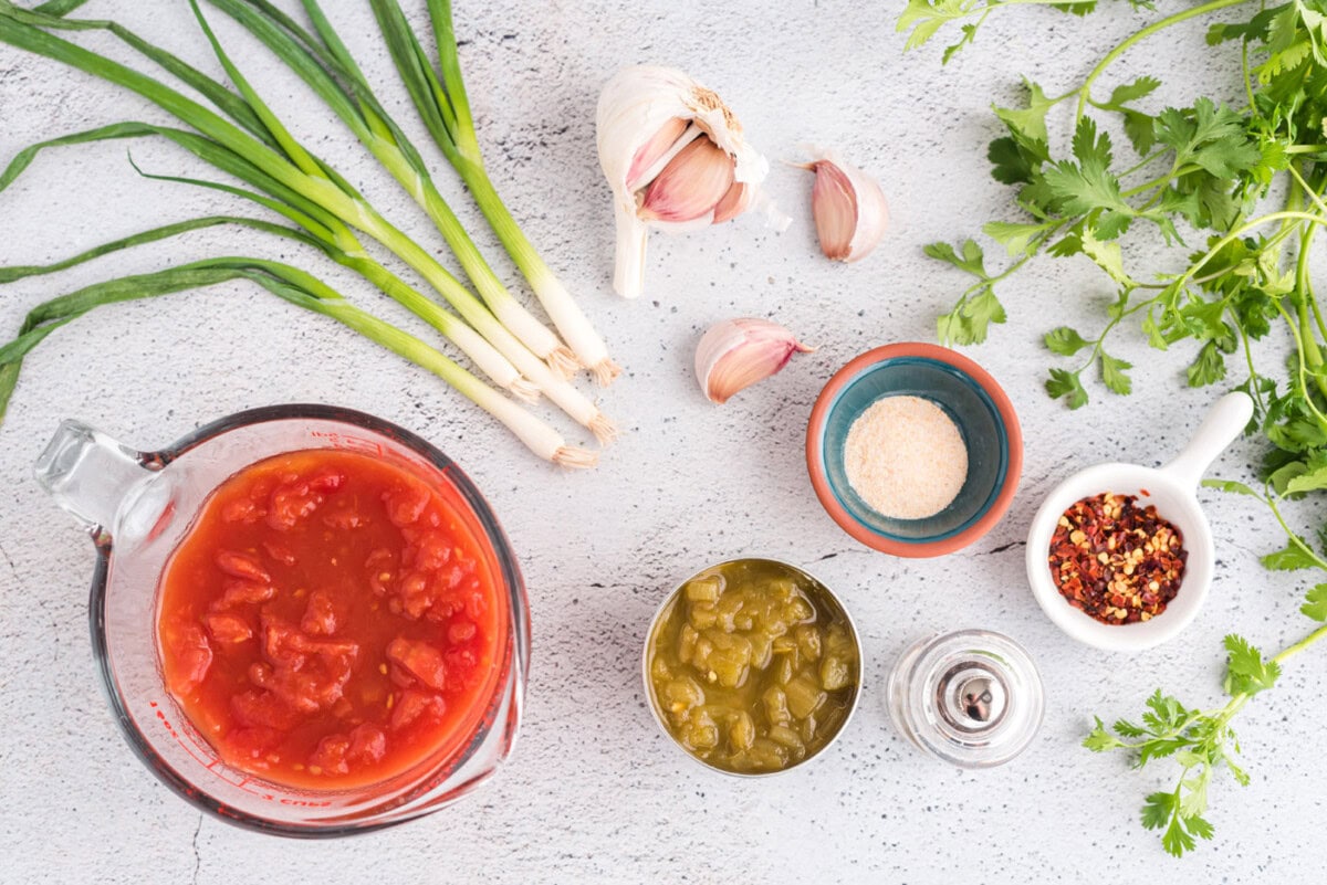 Restaurant Style Salsa ingredients
