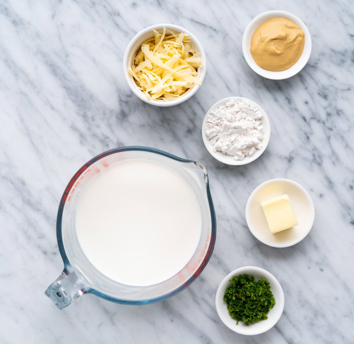 sauce ingredients for Air Fryer Chicken Cordon Bleu