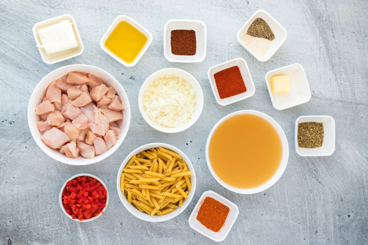 Cajun Chicken Pasta ingredients