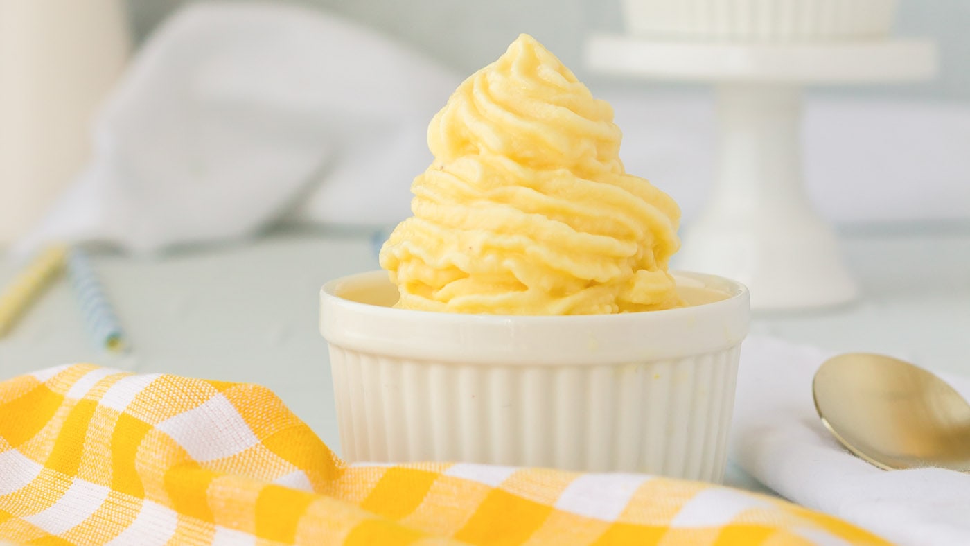 Learn how to make Dole Whip right at home with just vanilla ice cream, frozen pineapple chunks, and 