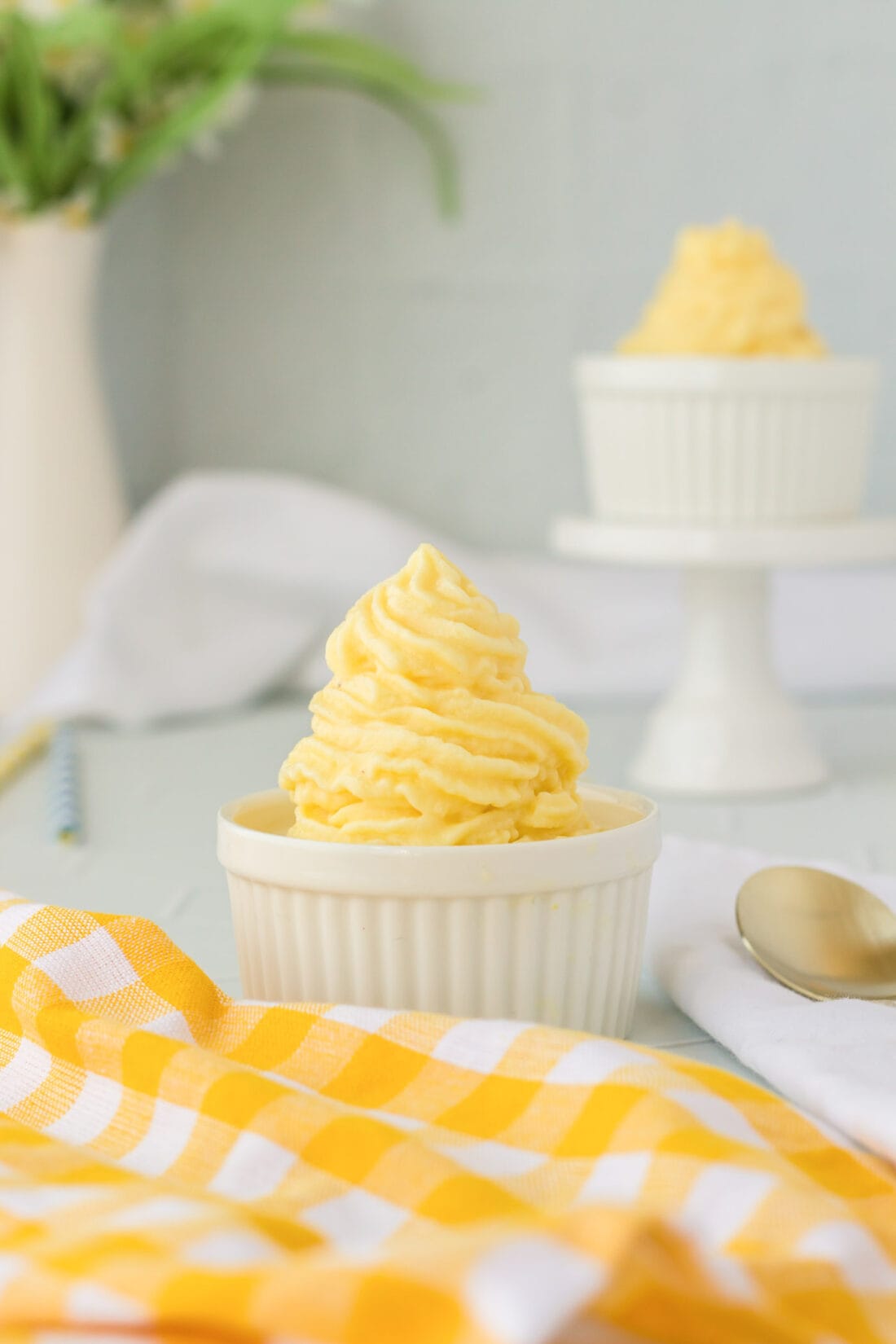 dish of Dole Whip with another in th ebackground