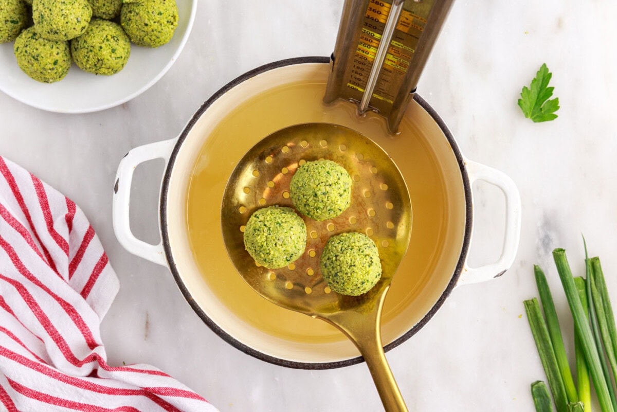 falafel balls over oil