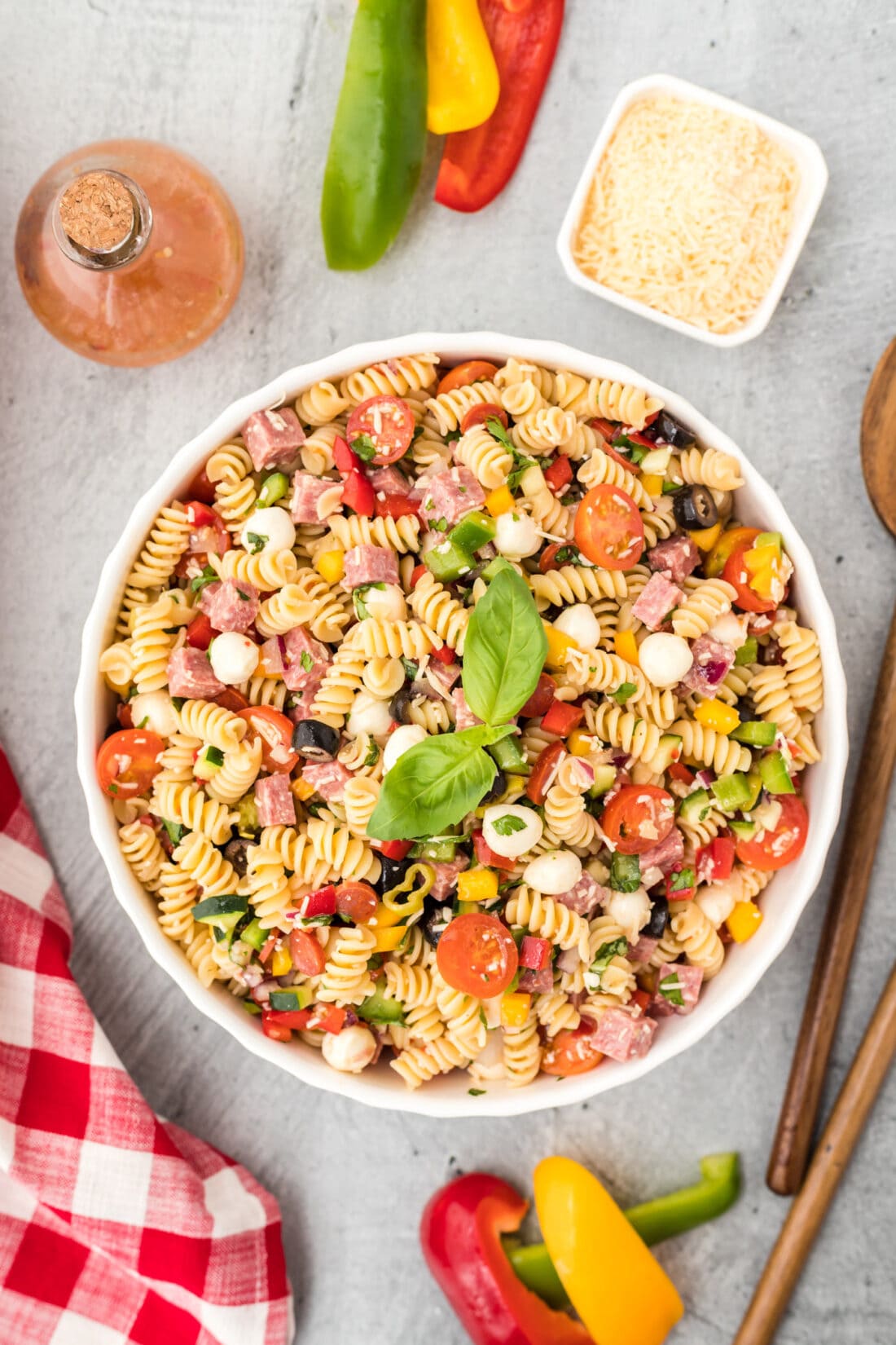 bowl of Italian Pasta Salad