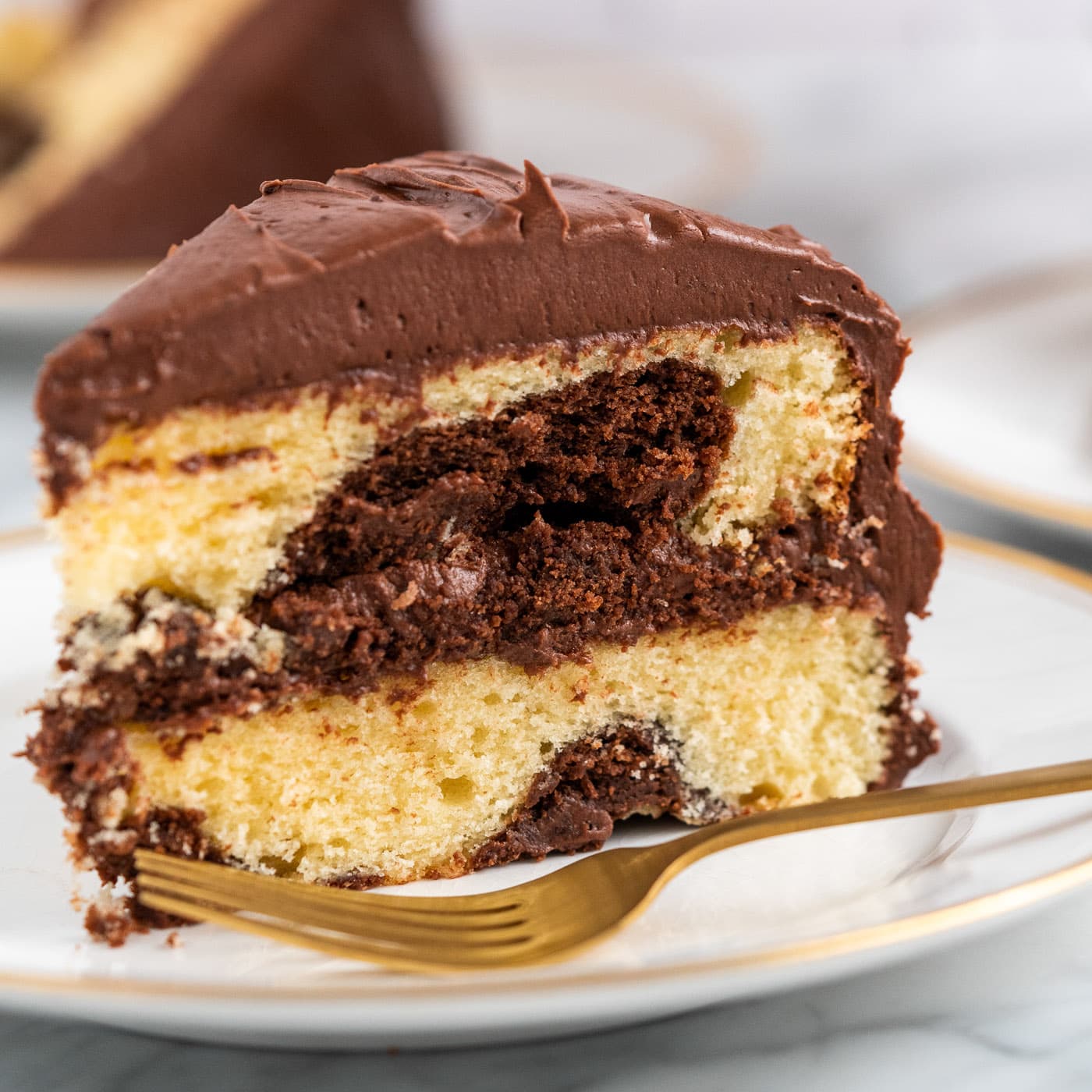 Chocolate Almond Swirl Cake