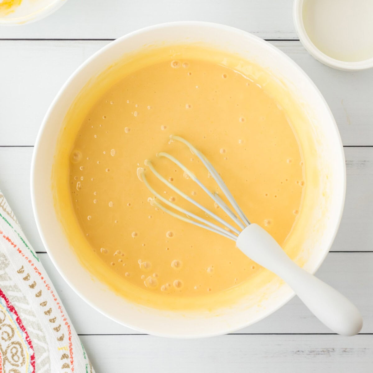 key lime pie filling ingredients in a bowl