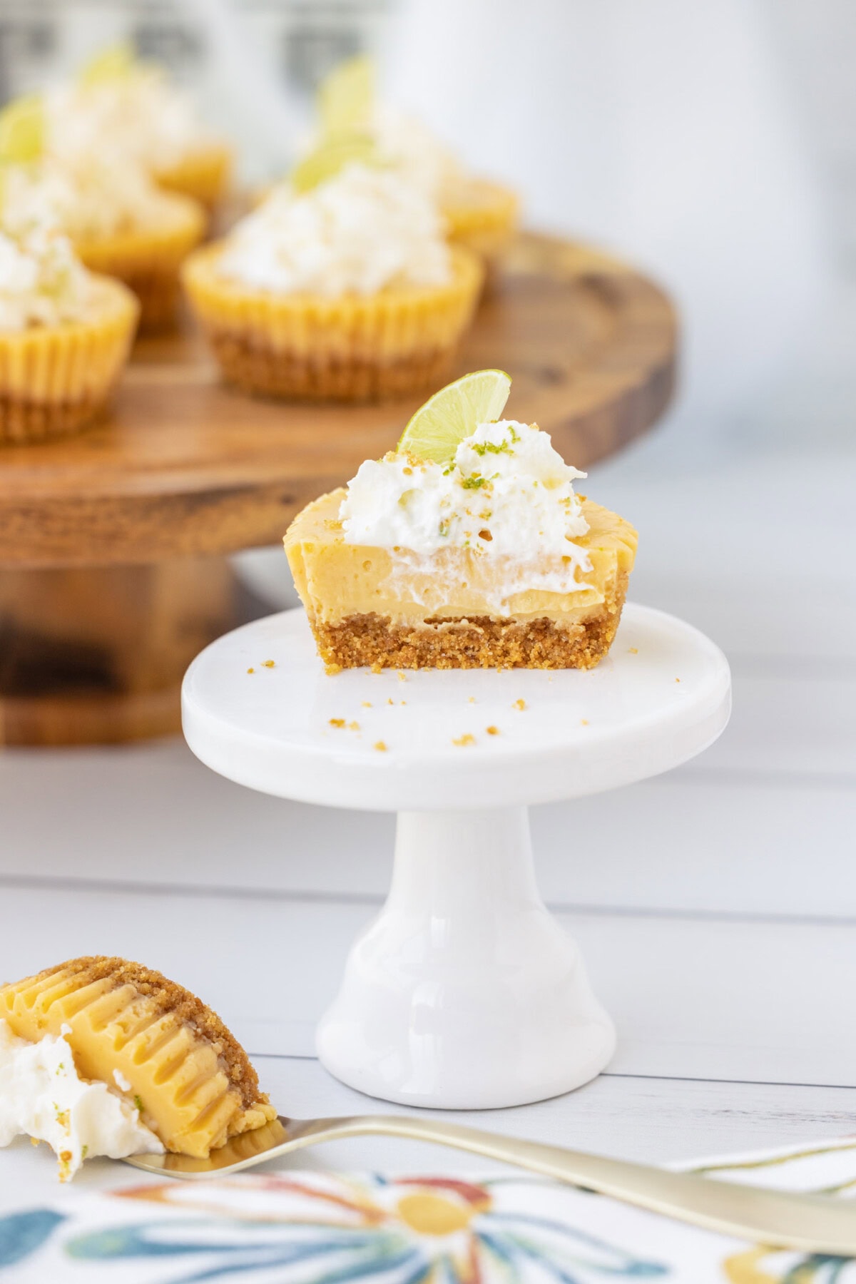 Mini Key Lime Pie cut in half