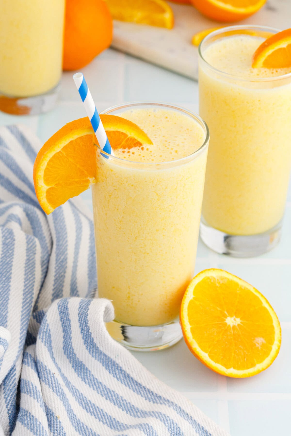Orange Julius with straw