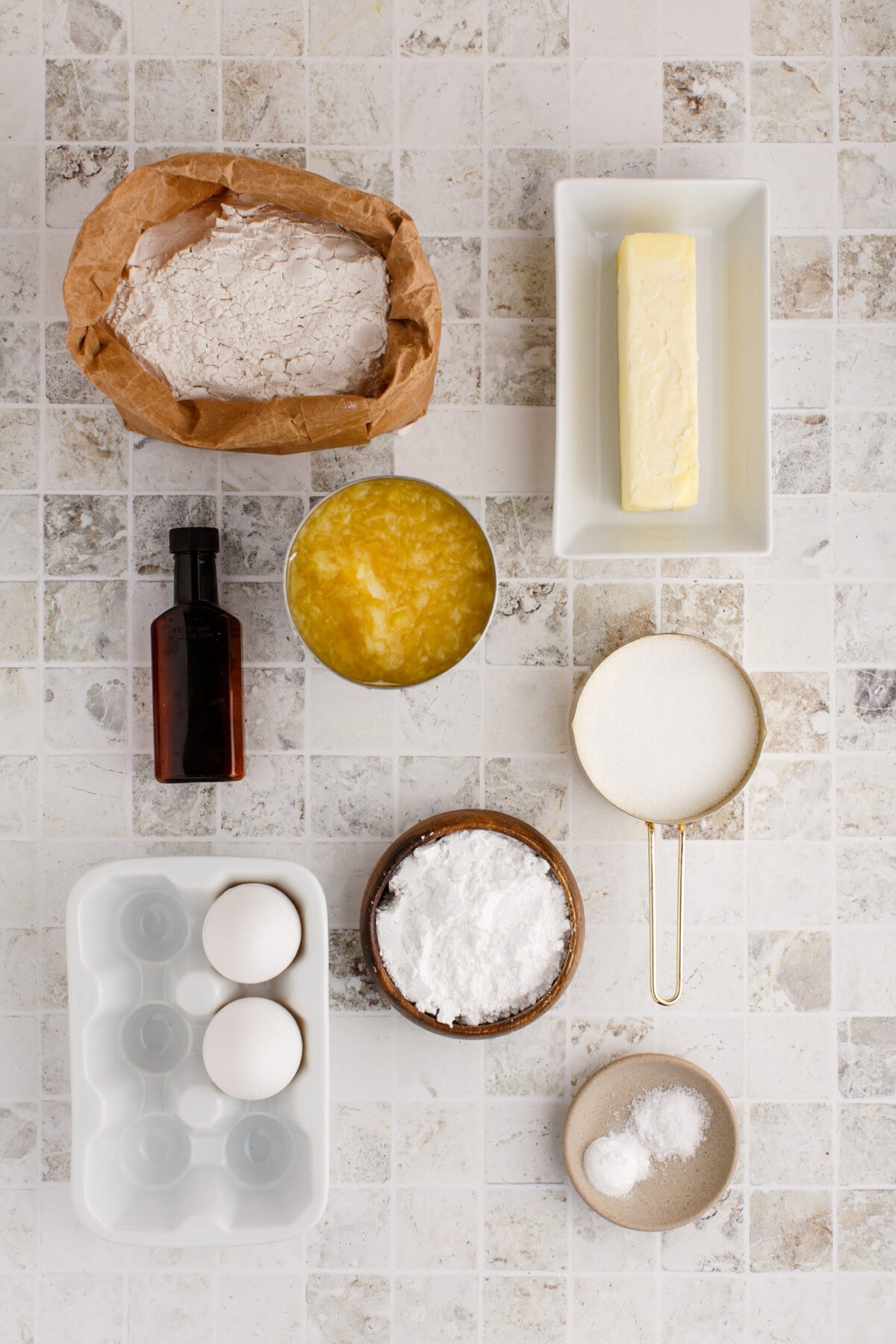Pineapple Quick Bread ingredients