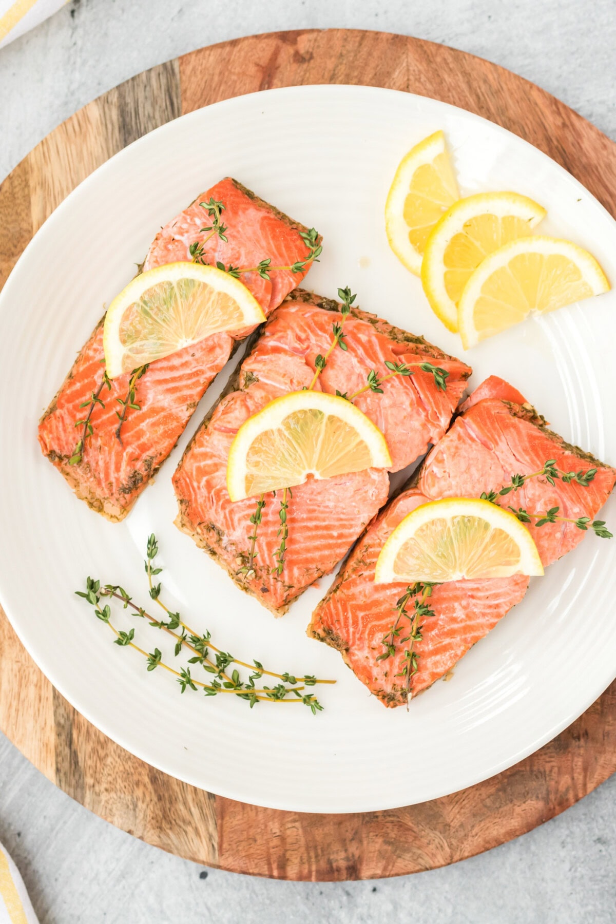 plate of Poached Salmon