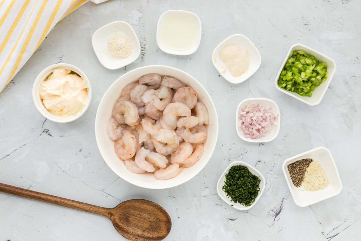 Shrimp Salad ingredients