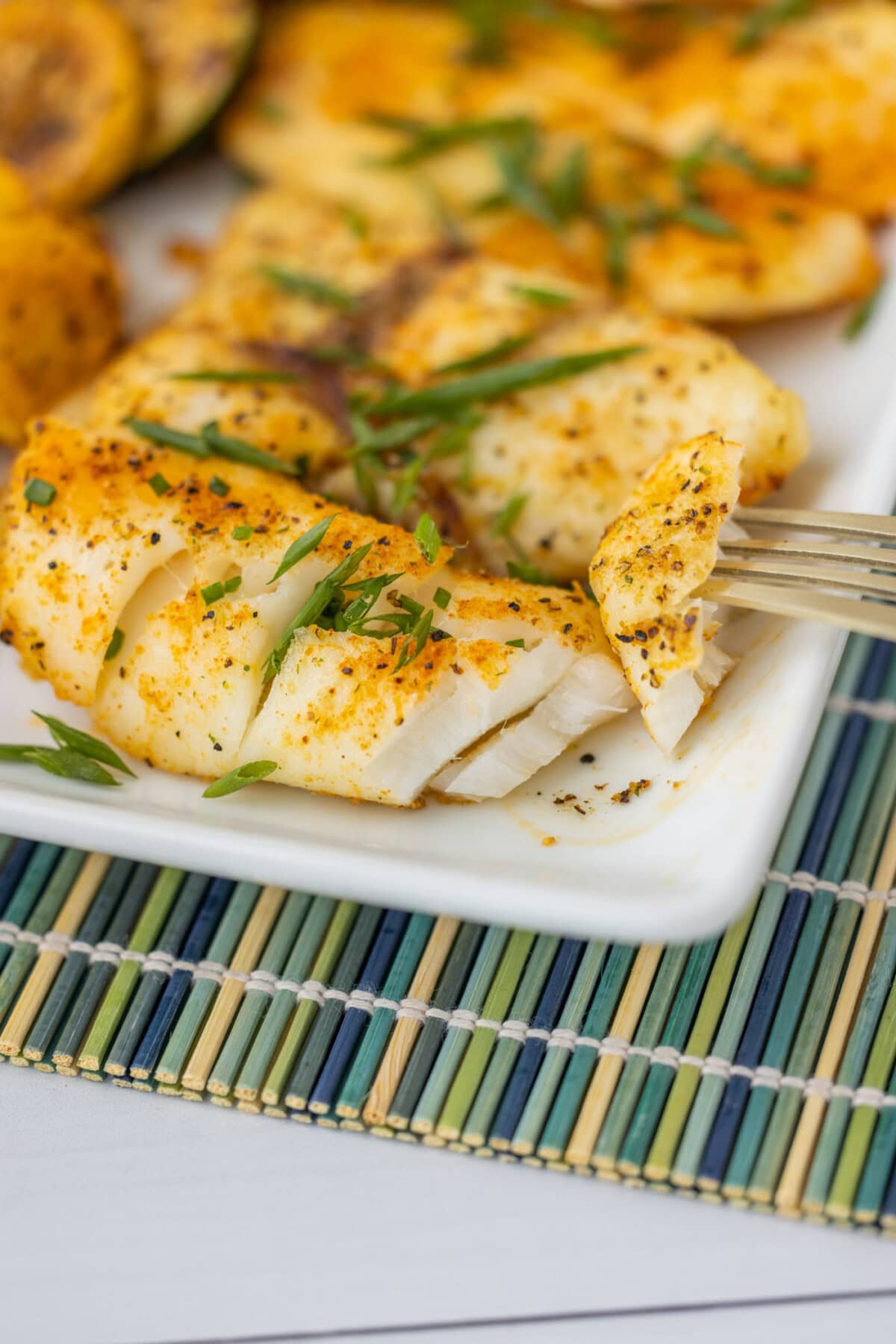 fork of Baked Orange Roughy