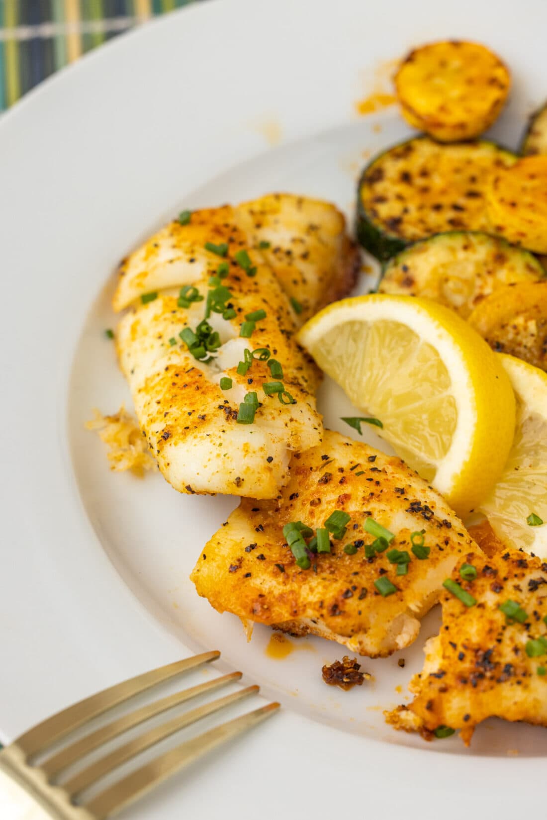 plate of Baked Orange Roughy