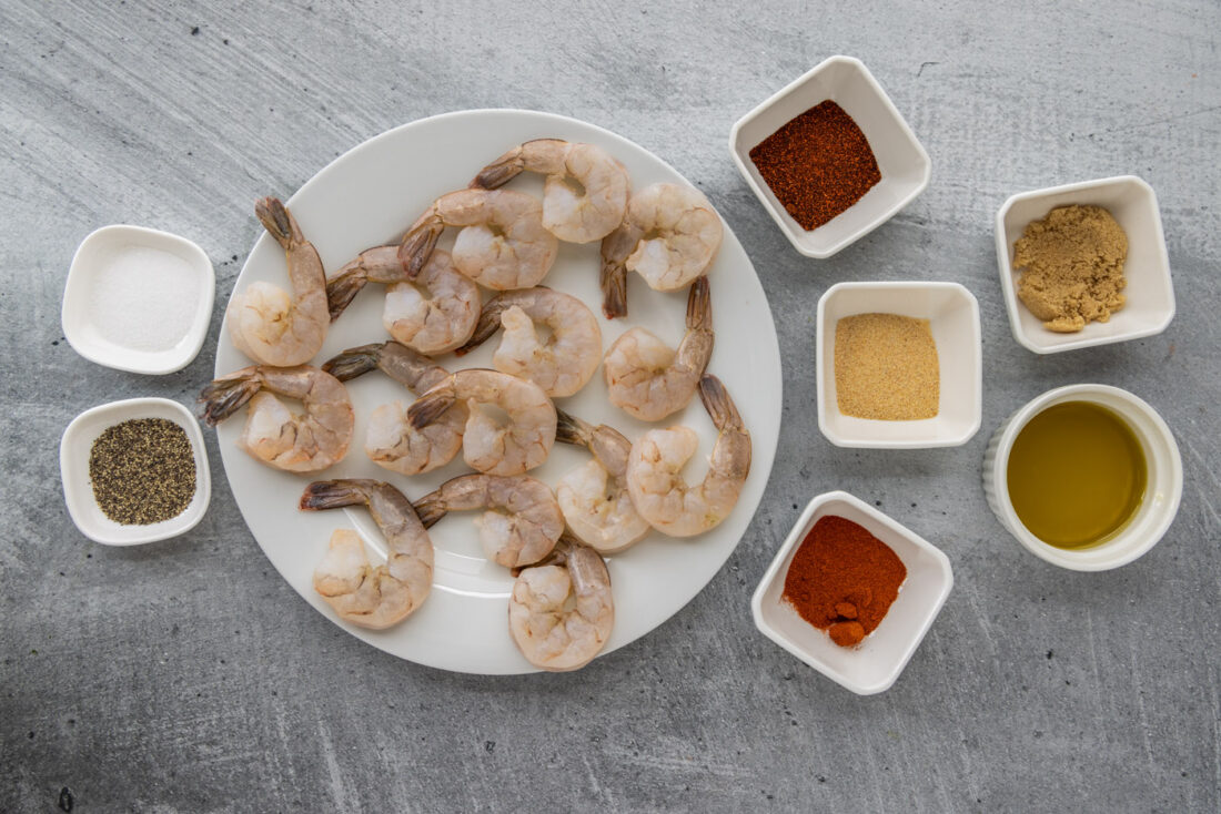 ingredients to make Blackened Shrimp
