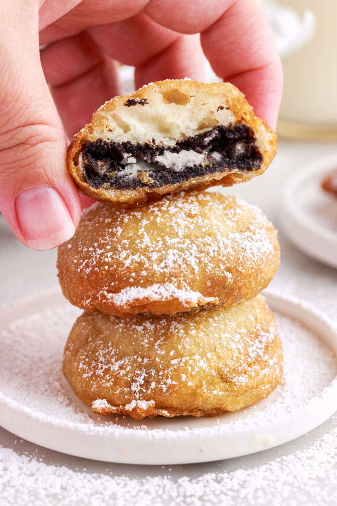 stack of Fried Oreos