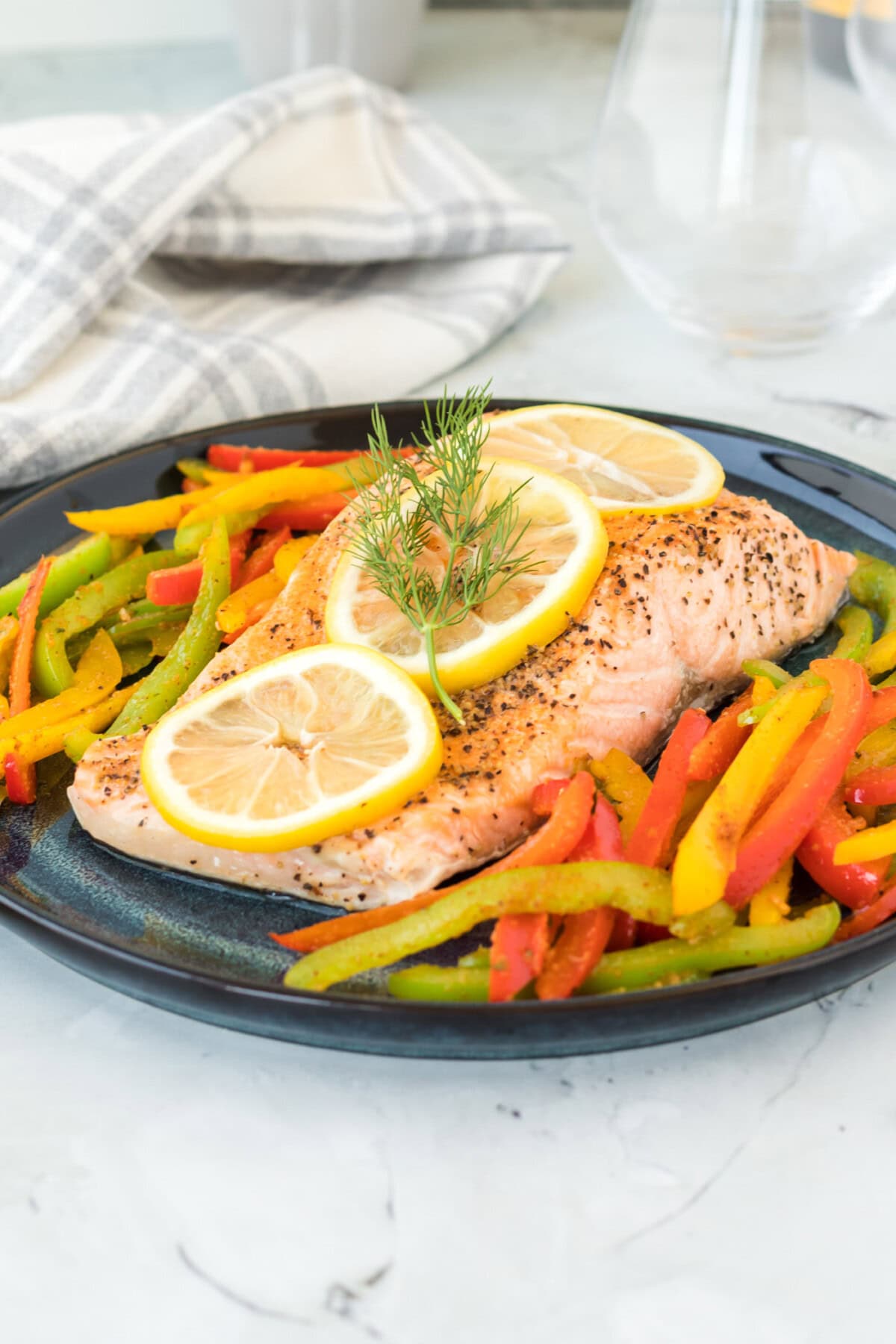 salmon on a plate