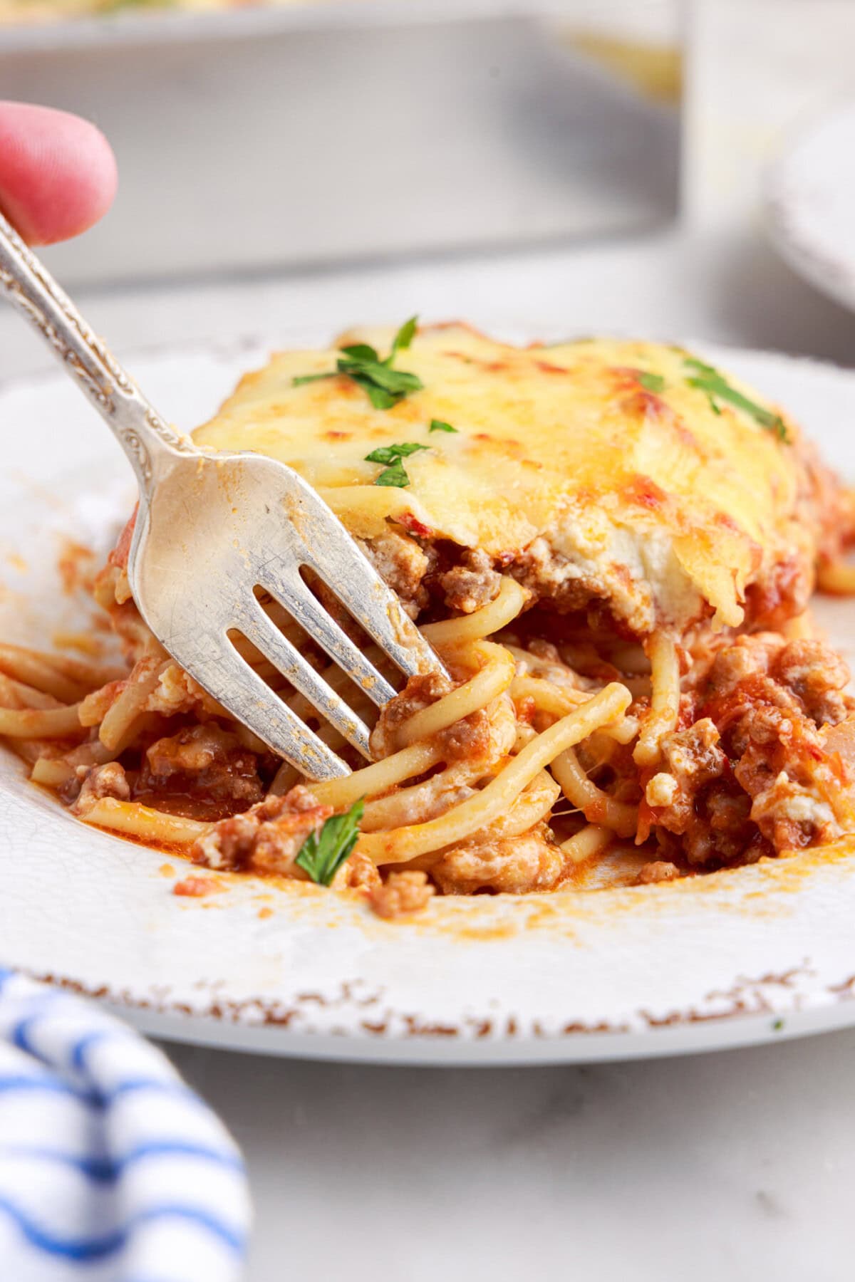 plate of Million Dollar Spaghetti