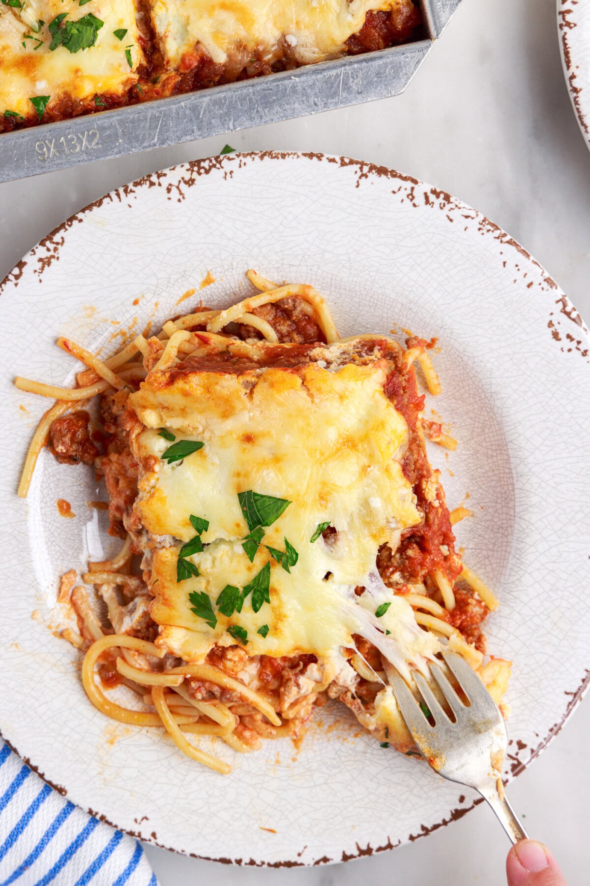 plate of Million Dollar Spaghetti